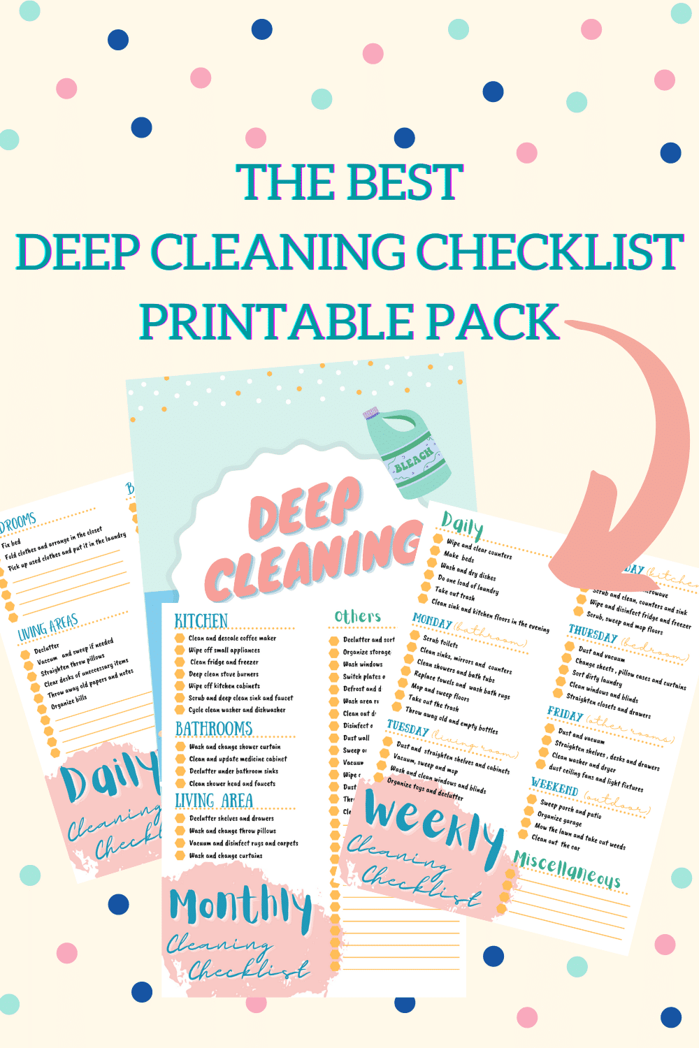 Printable deep cleaning checklist