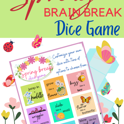Super fun and easy Spring Break dice game you need to play with your kids – free printable PDF