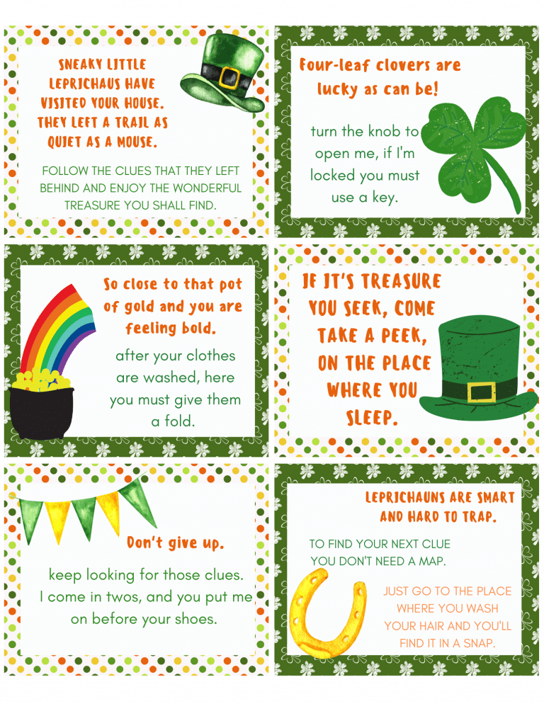 St Patrick's day treasure hunt printables - Easy Peasy Creative Ideas