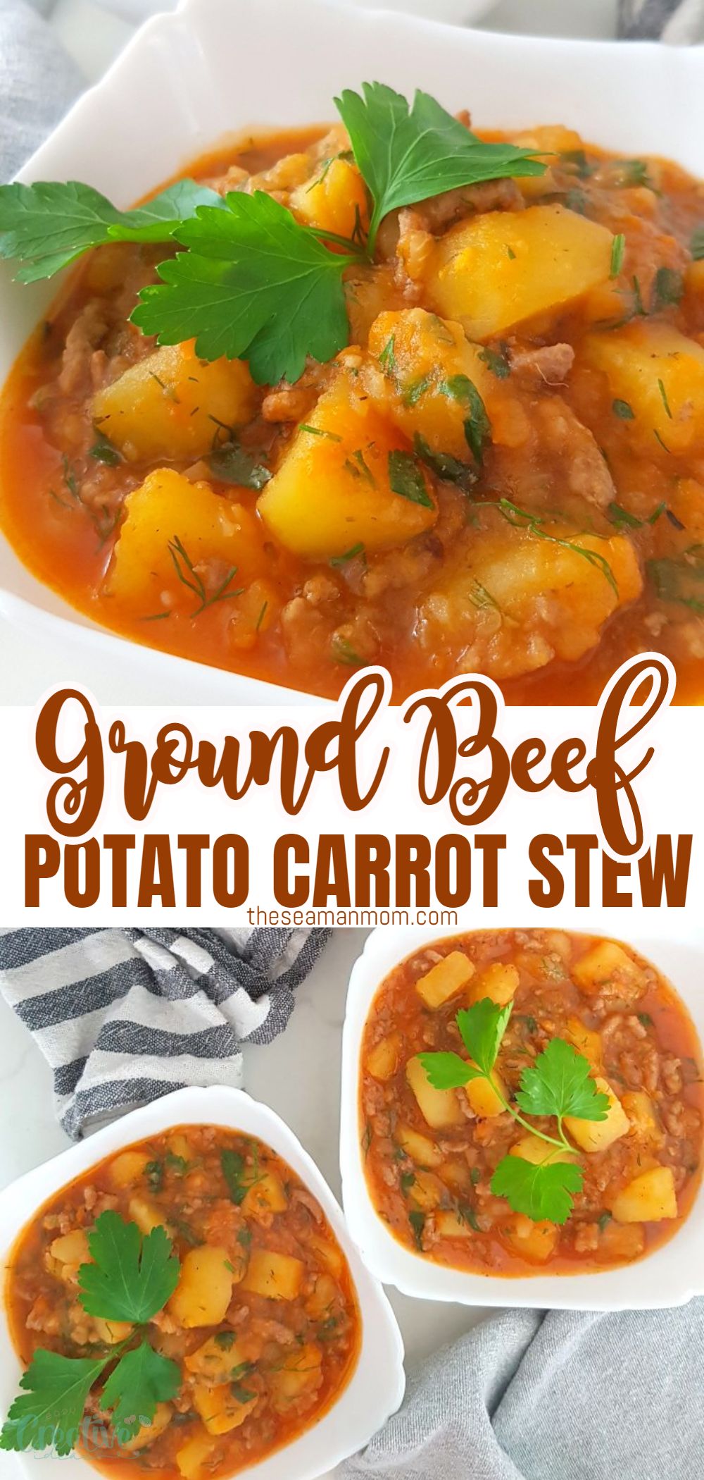 Need an amazing one-pot recipe to feed a crowd? This beef and potato stew is a delicious meal that is so easy to make! Everyone will love your beef stew with potatoes, carrots and onions and chances are, they'll be asking for seconds! via @petroneagu