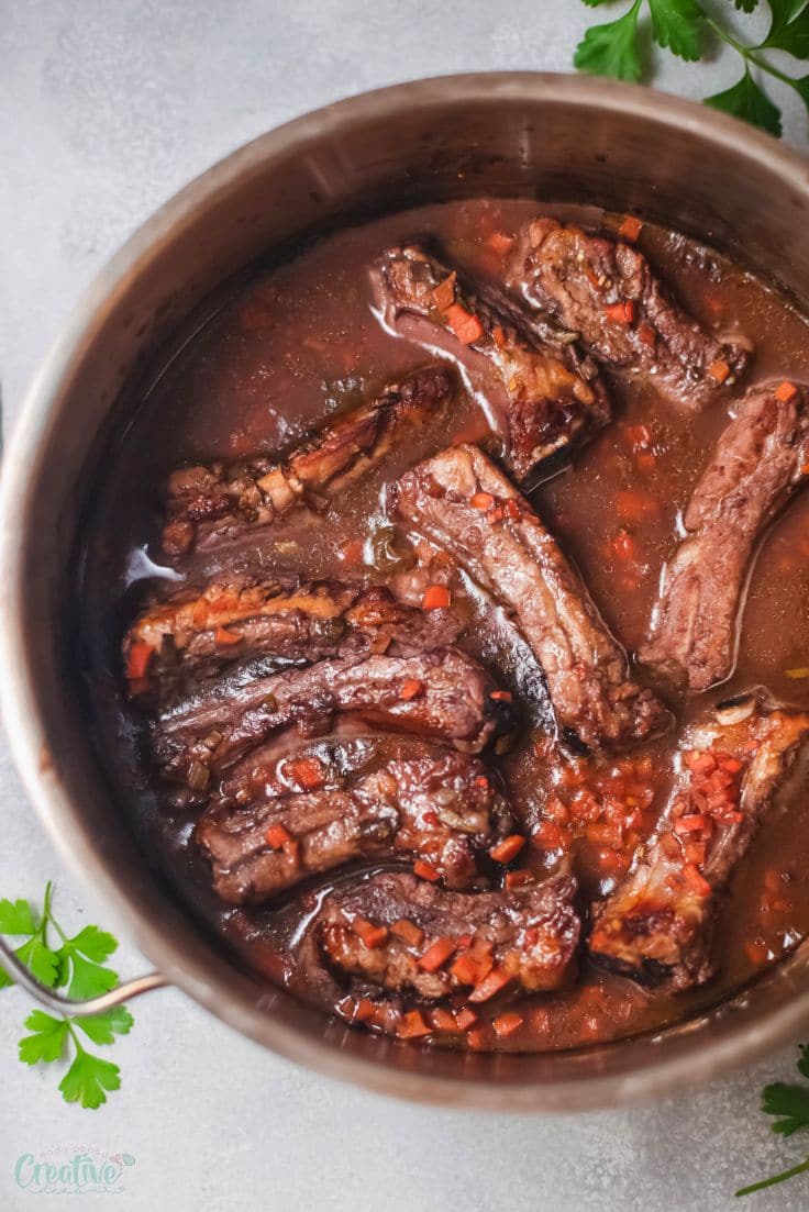 These absolutely delicious braised short ribs are totally the bomb!
