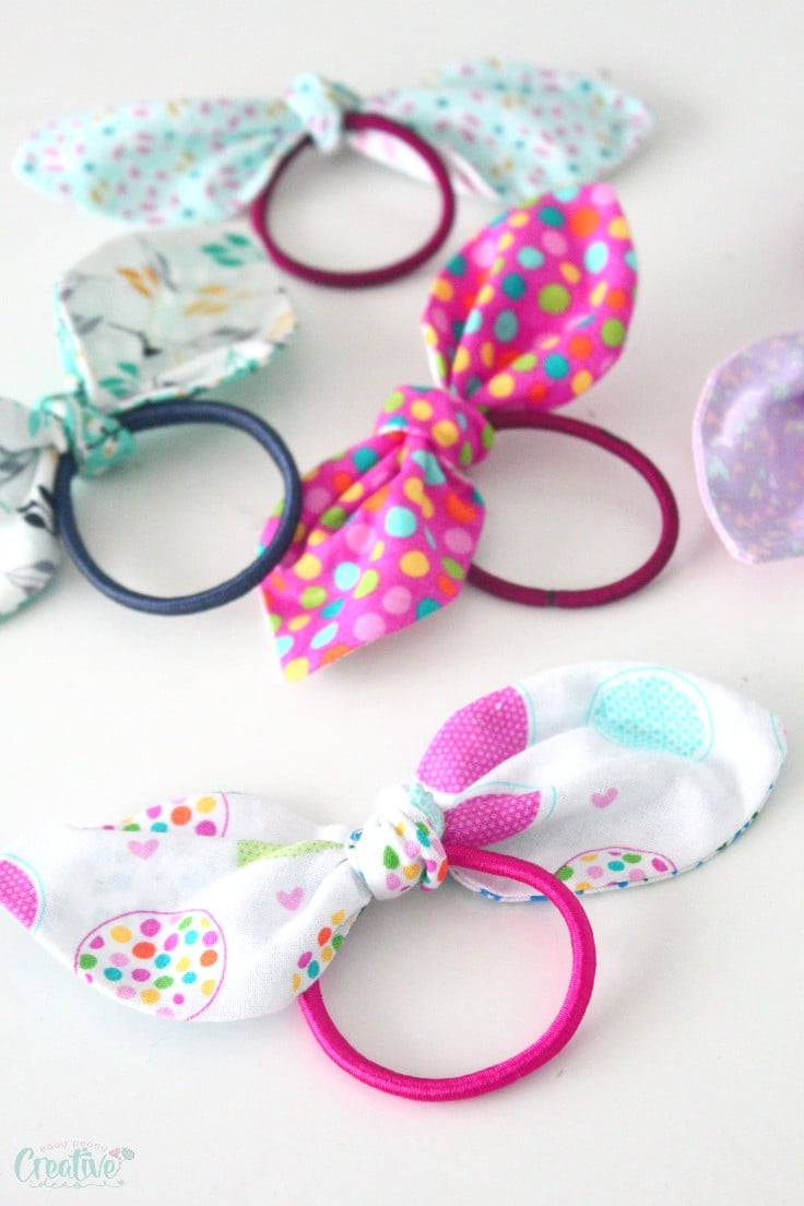 Easy 10 Minutes Knotted Hair Ties Sewing Pattern - Easy Peasy