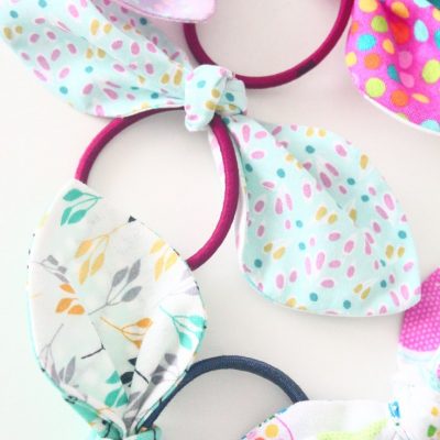 Sew these adorable, easy and quick knotted hair ties in less than 10 minutes!