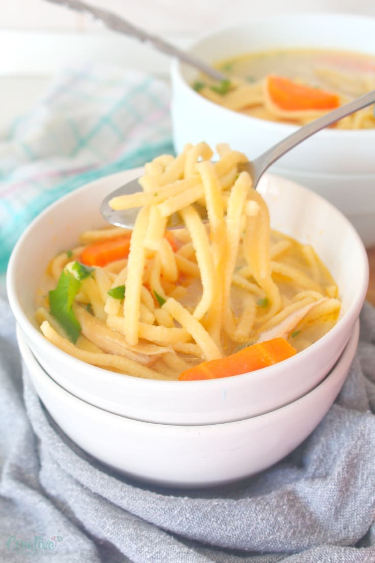 Homemade chicken noodle soup recipe