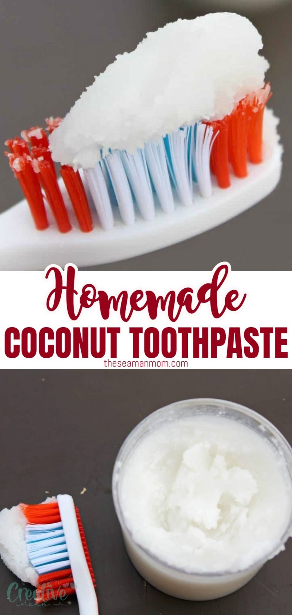 Homemade toothpaste with coconut oil