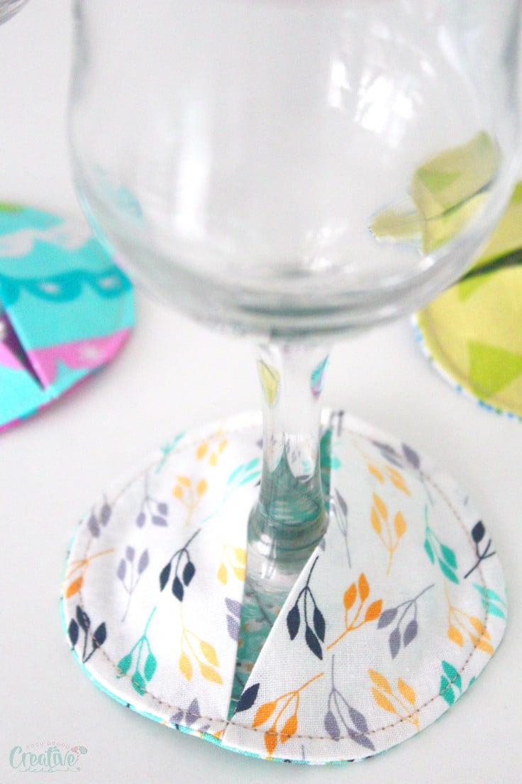 DIY Fabric Coasters For Wine Glasses Easy Peasy Creative Ideas