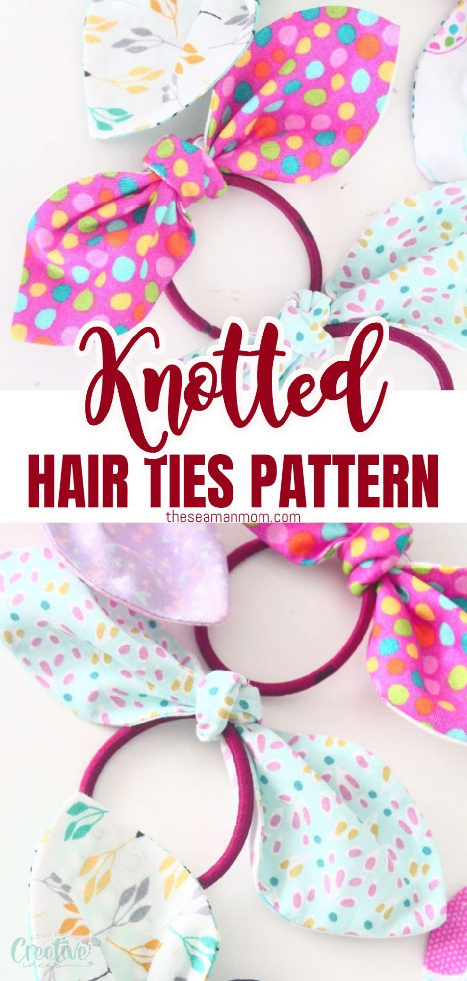 knitted hair tie pattern