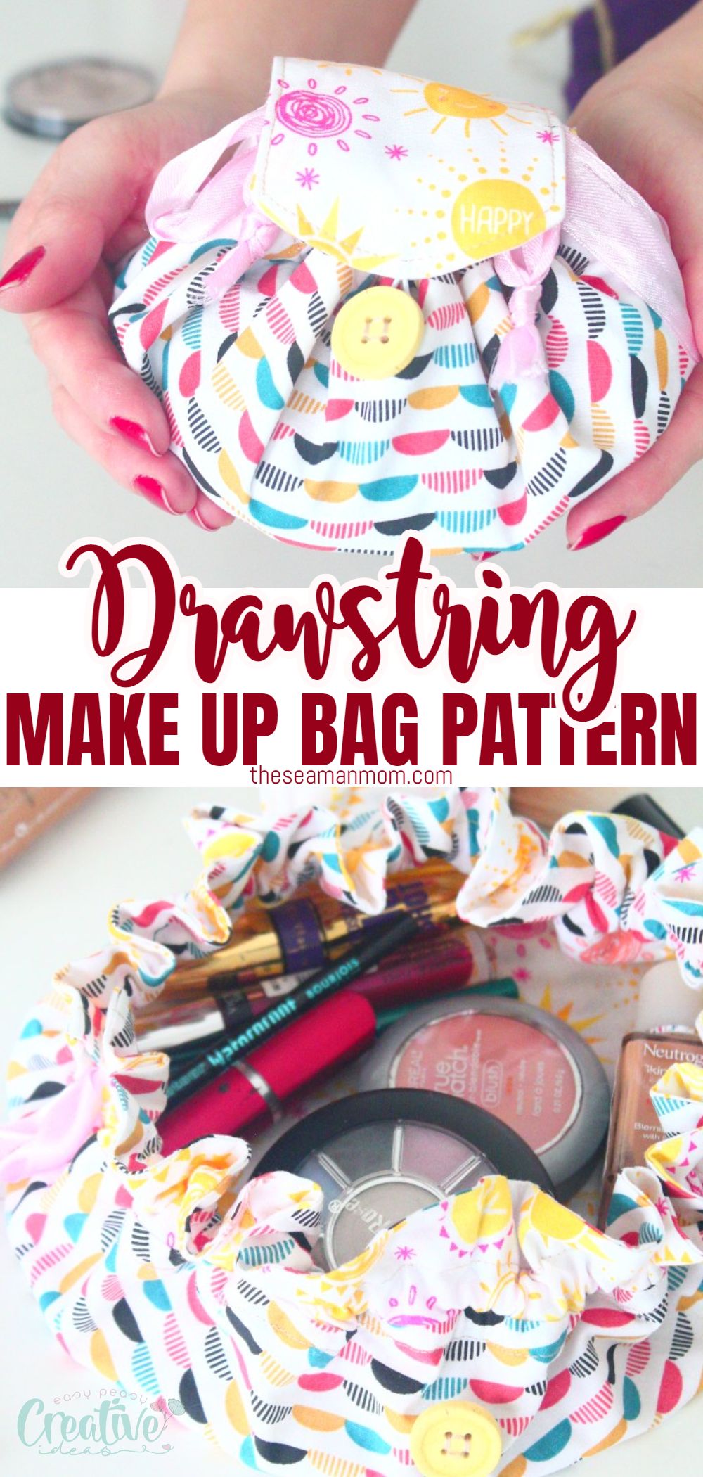 DIY: Drawstring Makeup Bag Tutorial 