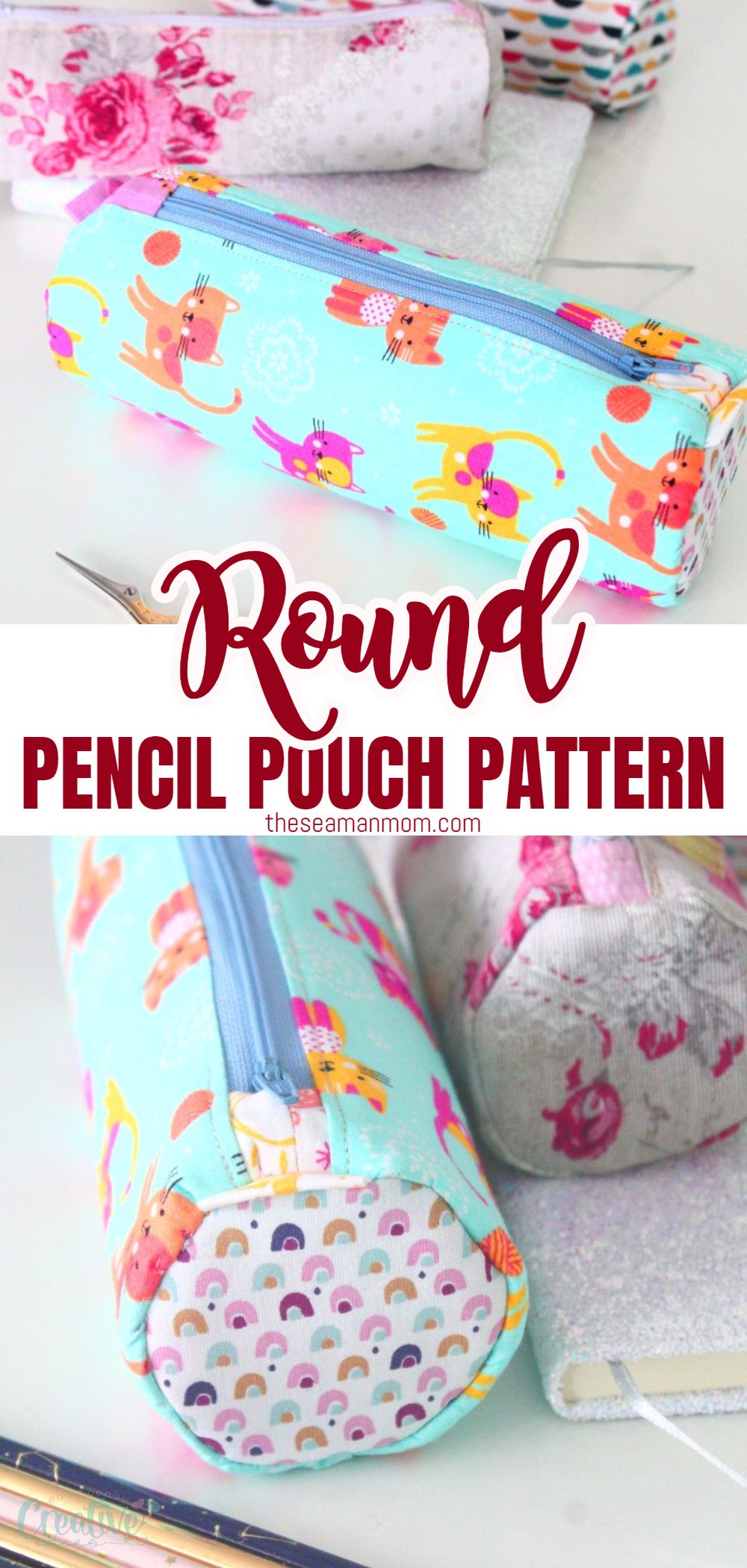 Round pencil case pattern