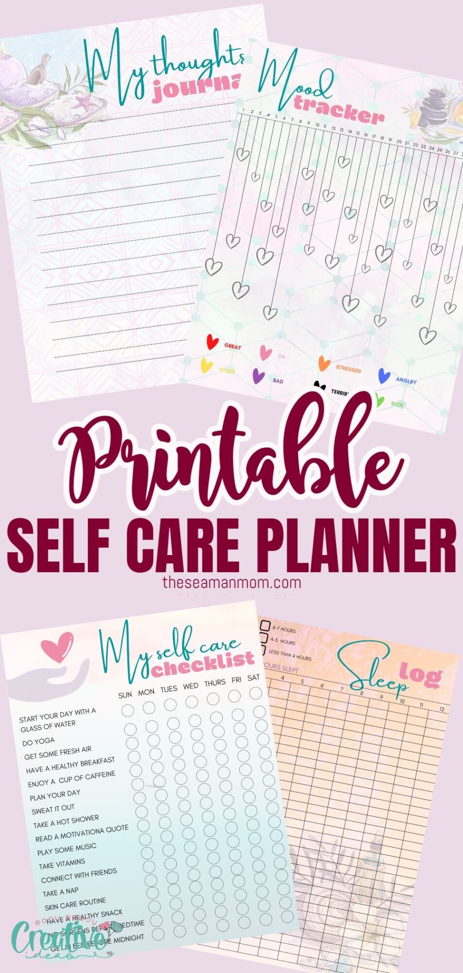 Free printable self care planner