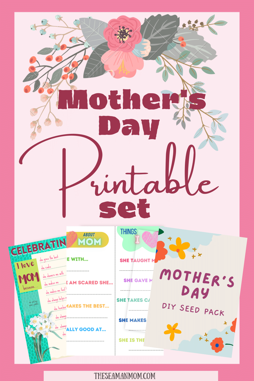 Mother's Day Printables Cute DIY Pack - Easy Peasy Creative Ideas