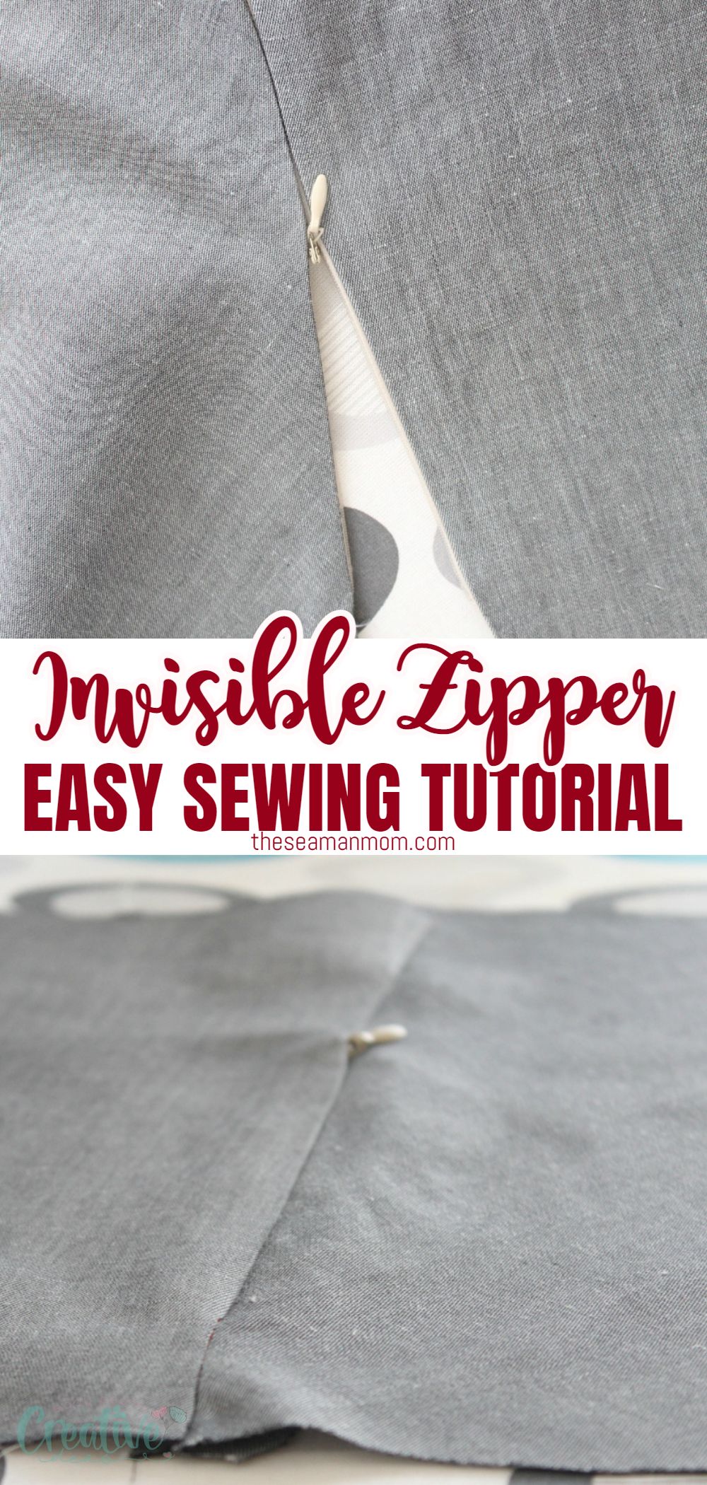 The Easiest Way to Sew an Invisible Zipper