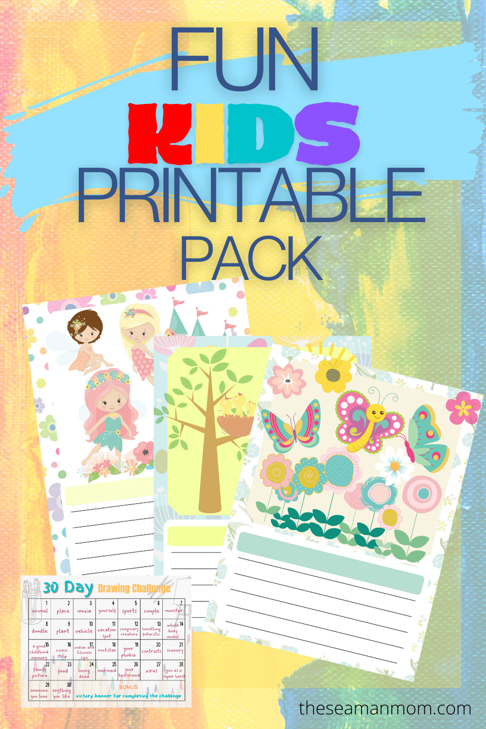 Wonderful fun Kids Printable Pack to Encourage Creativity – plus a BONUS