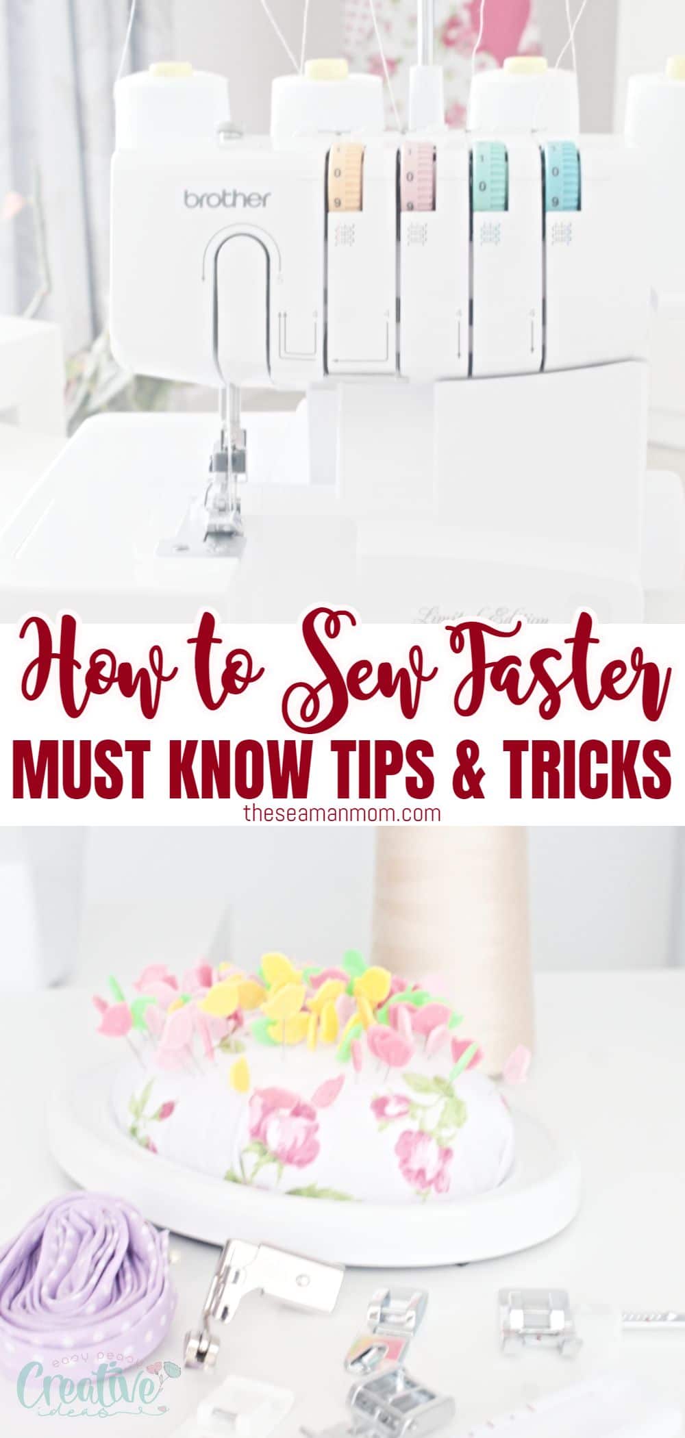 Looking for ideas to sew faster but still get professional results? Check out this great list of tips and tricks for fast sew that you need to have in your arsenal, whether you're an experienced seamstress or a beginner just starting out! via @petroneagu