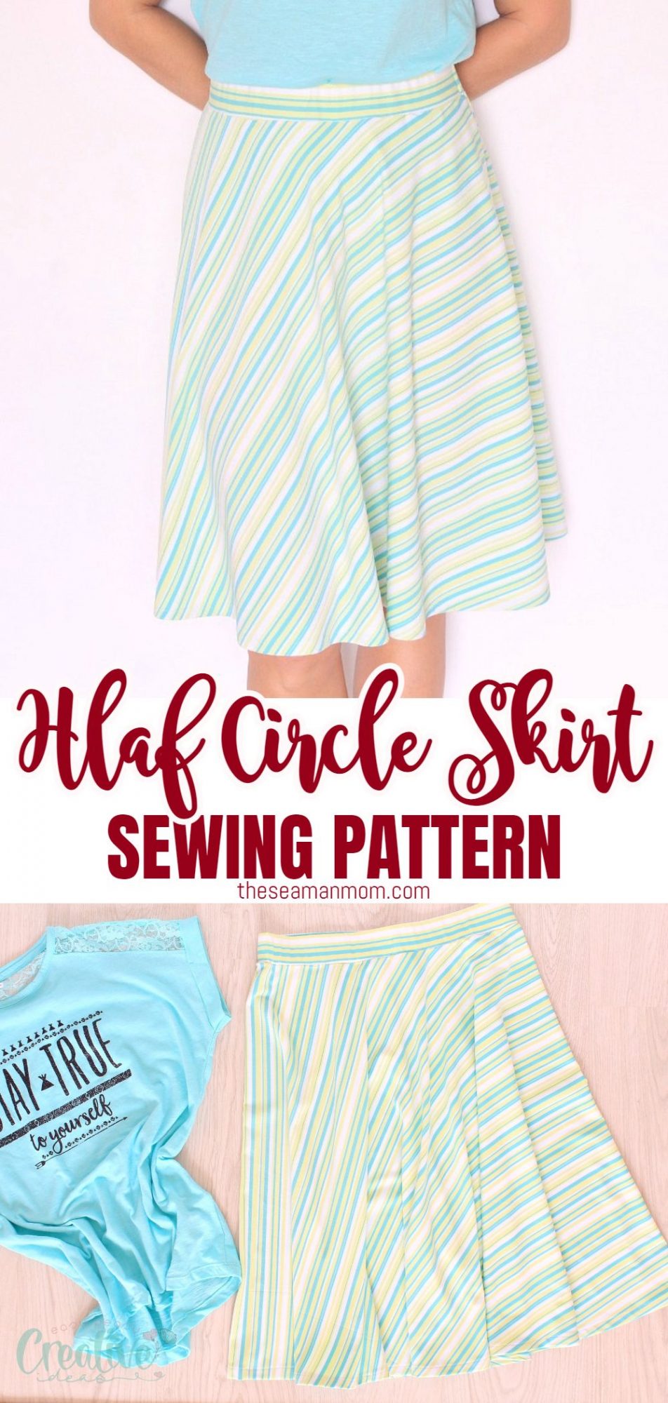 Women's Semicircle Skirt Pattern  Skirt Sewing Pattern for Women