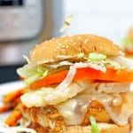 Image of Instant Pot burger made with teriyaki chicken