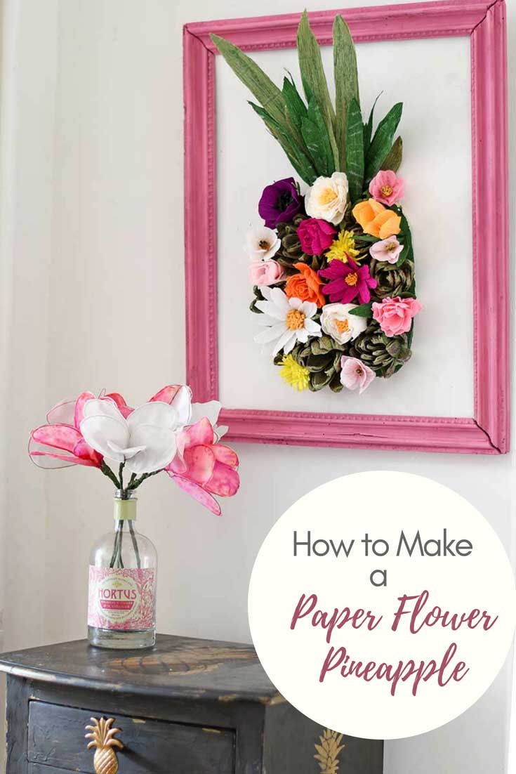 Paper flowers wall decor