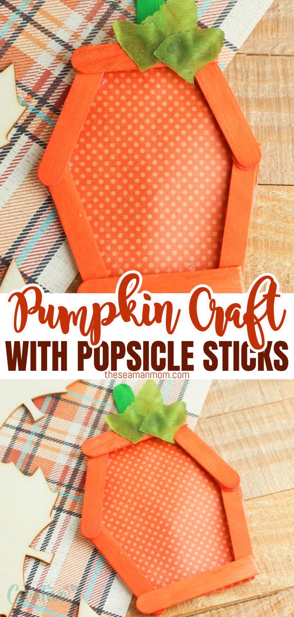 With this adorable pumpkin craft, your kids can have a blast making their own fall project using popsicle sticks and paper! via @petroneagu