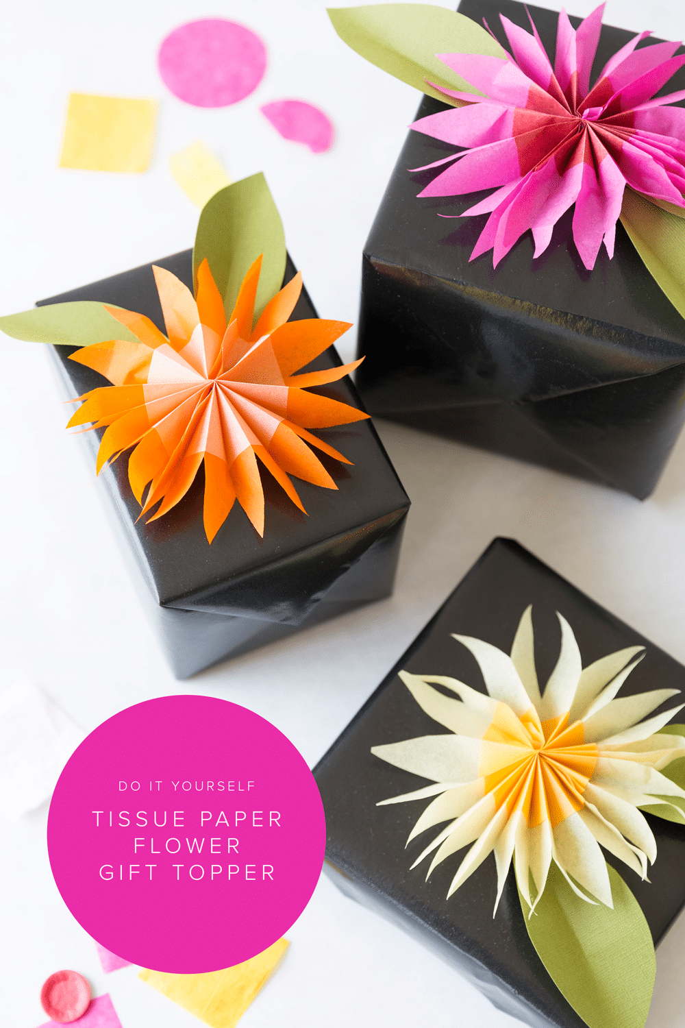 Gift toppers flower craft