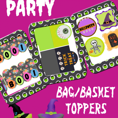 Printable HALLOWEEN TOPPERS for goodie bags and baskets