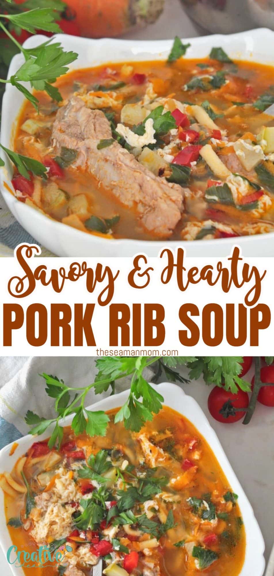 Hearty pork rib soup