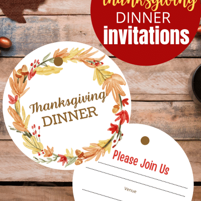 THANKSGIVING INVITATIONS template to print at home