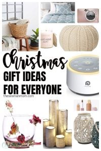 A photo collage with Christmas gift ideas