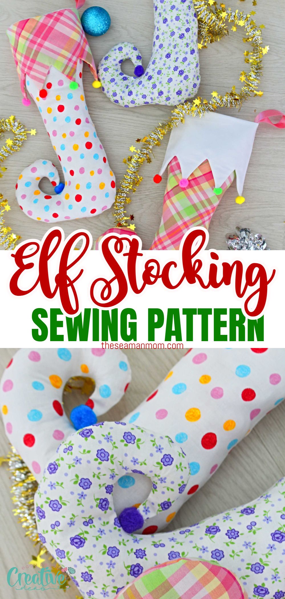Looking for a fun Christmas stocking pattern idea? This elf stocking pattern might look fancy and complicated but it's super easy to make and would make a wonderful addition to your Christmas décor! via @petroneagu
