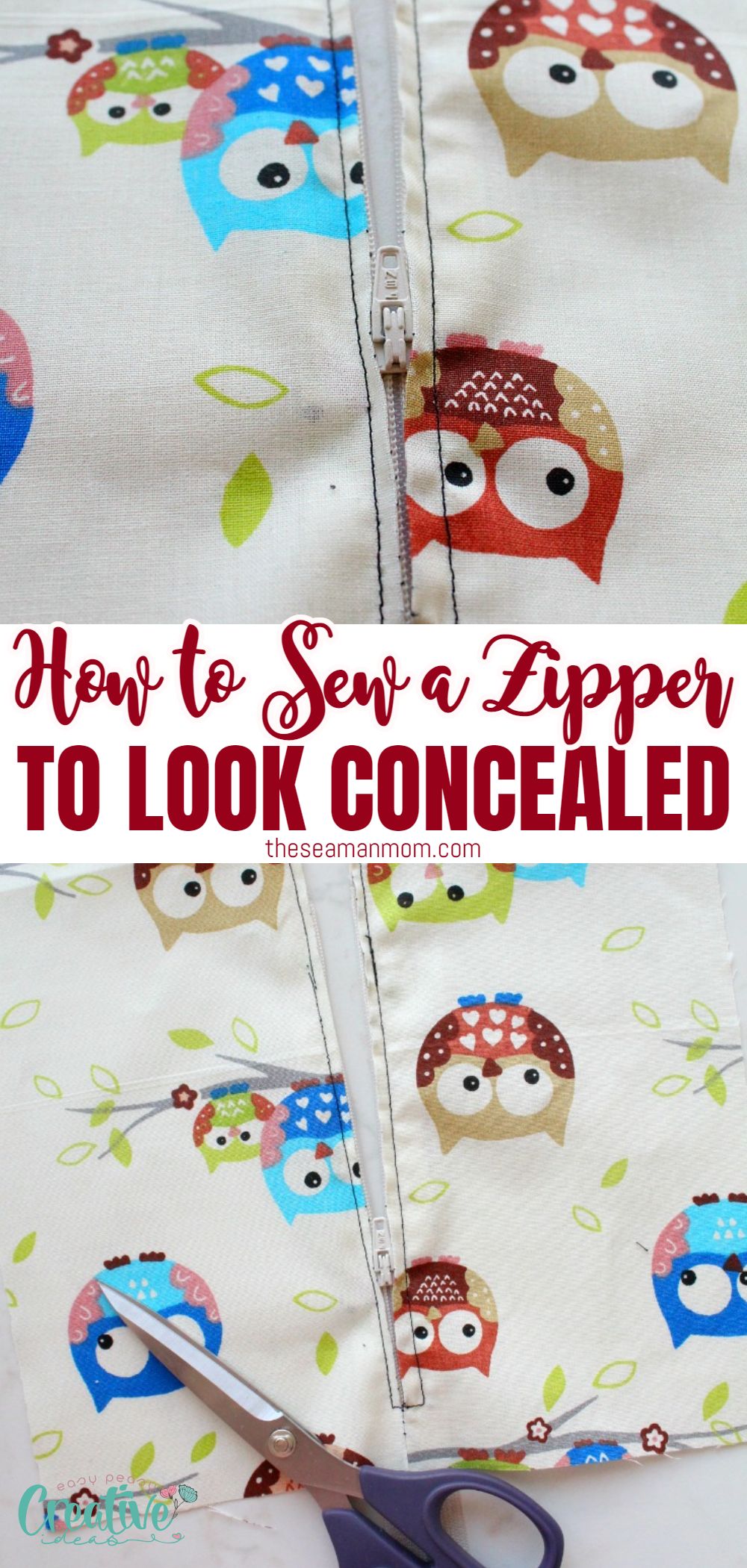 How To Sew An Invisible Zipper - Easy Peasy Creative Ideas