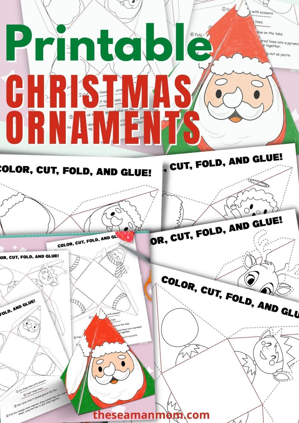 Free Printable Christmas Cards to Color - Easy Peasy and Fun