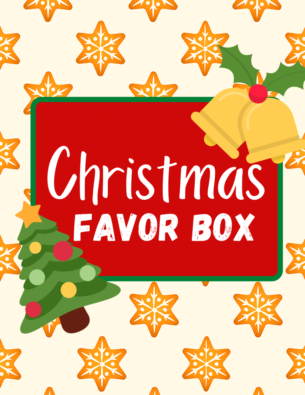 Printable Christmas treat boxes template