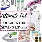 Photo collage with ideas for gifts for sewers