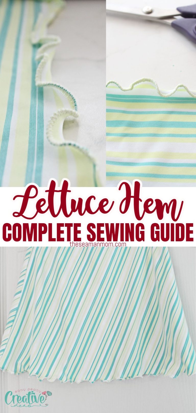 LETTUCE HEM Complete Guide With Video I Easy Peasy Creative Ideas
