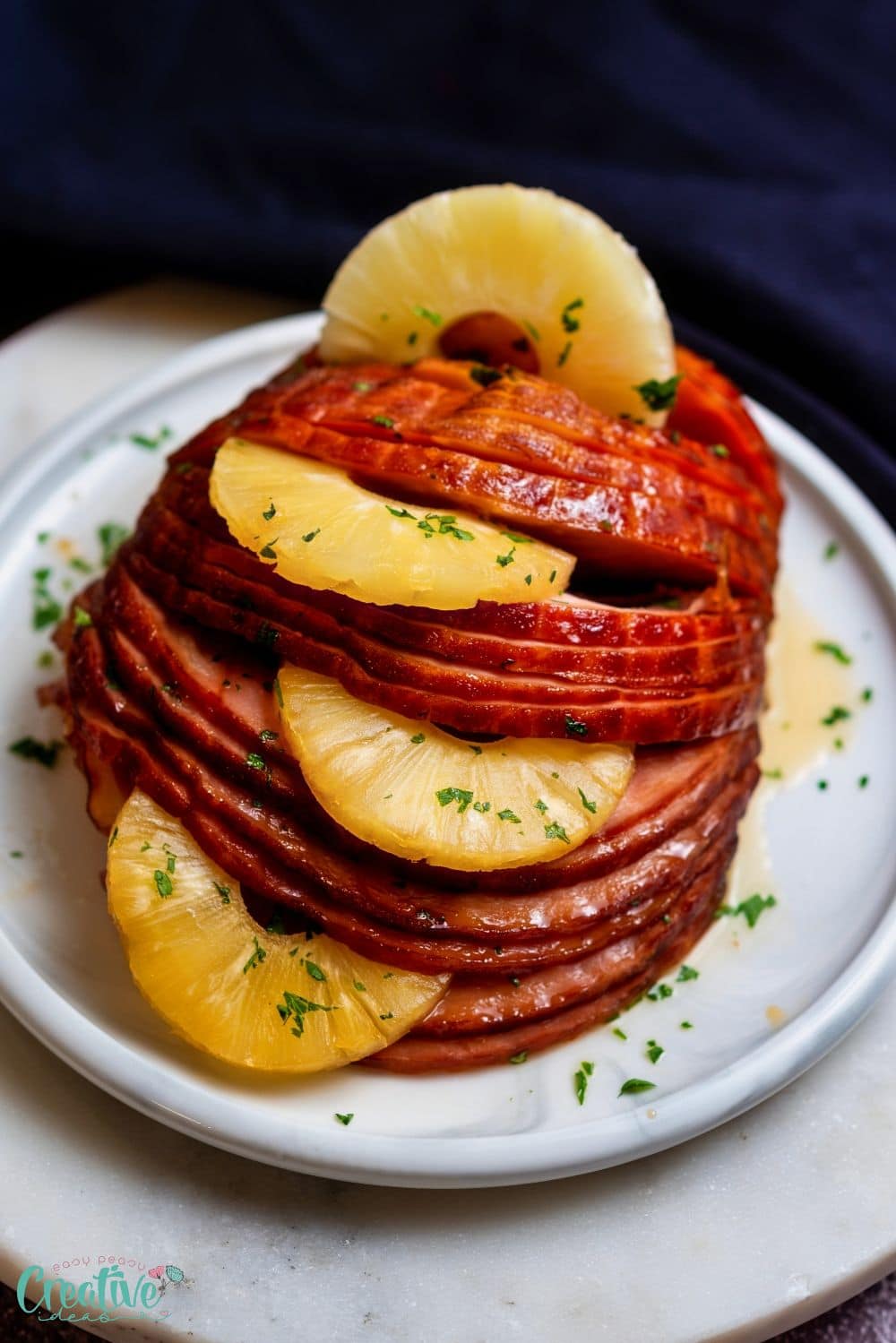 Instant Pot ham with pineapple and brown sugar