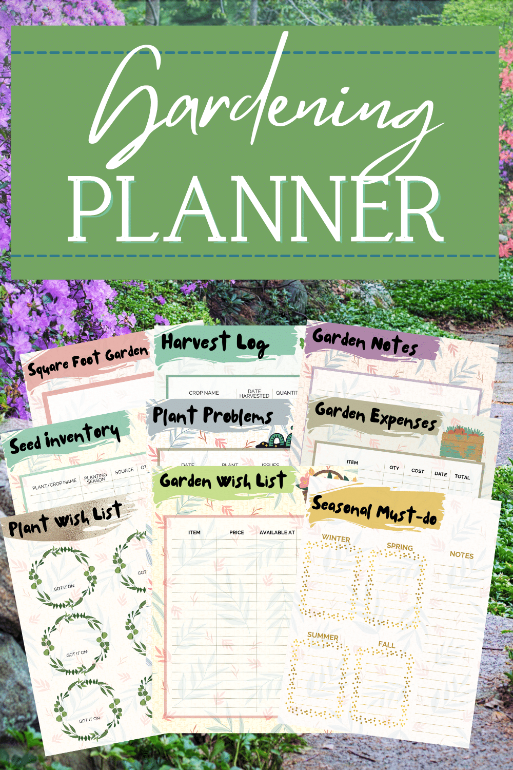 Printable Children's Garden Journal Activity Sheets