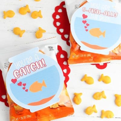 Fun and cute printable cards for GOLDFISH VALENTINES