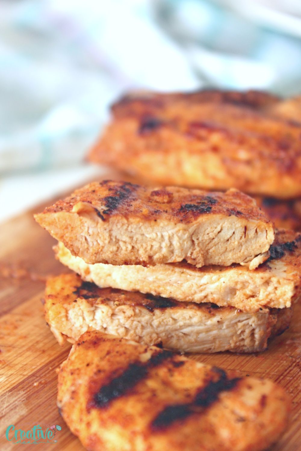 Image of sliced chicken cooked in quick chicken marinade