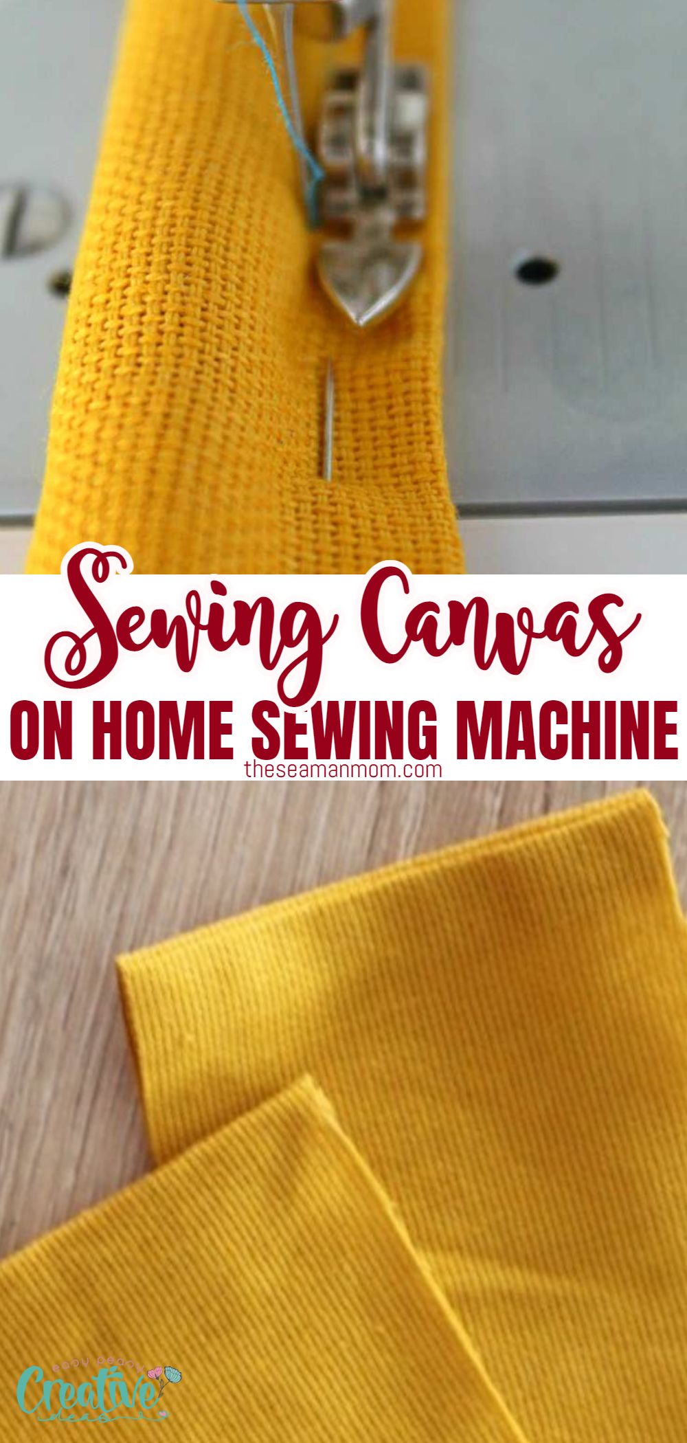Follow these simple, easy tips for sewing canvas, and you'll soon be able to successfully make any fun projects that require canvas, for you and your home! via @petroneagu