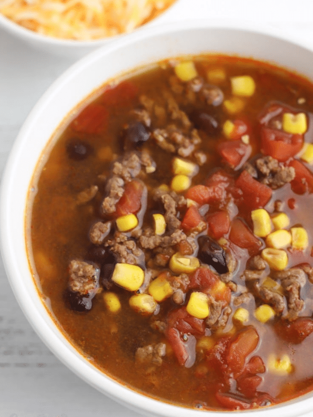 6 INGREDIENTS TACO SOUP RECIPE STORY POSTER IMAGE