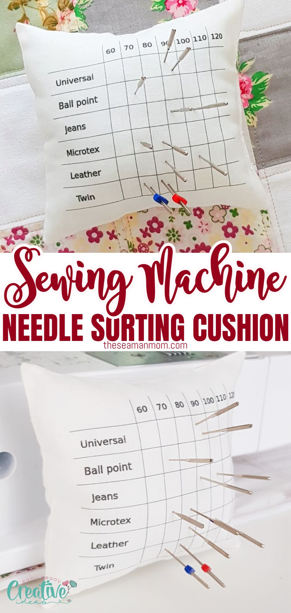 In need for some sewing needle storage ideas? Elevate the classic pincushion to new heights with a sewing needle organizer! This sewing needle holder is super fast & easy to make and helps you keep track of your sewing needles at all times! via @petroneagu