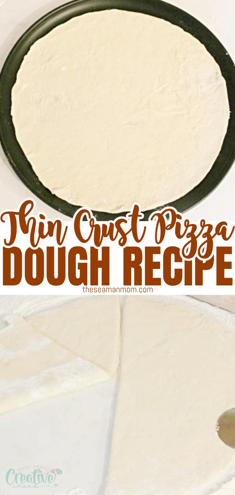 The secret to a great pizza is in the crust! See how you can make your own with this thin pizza crust recipe! Amazingly delicious, this homemade pizza dough is crispy, can be rolled out super thin or thick and is crazy easy to make! via @petroneagu