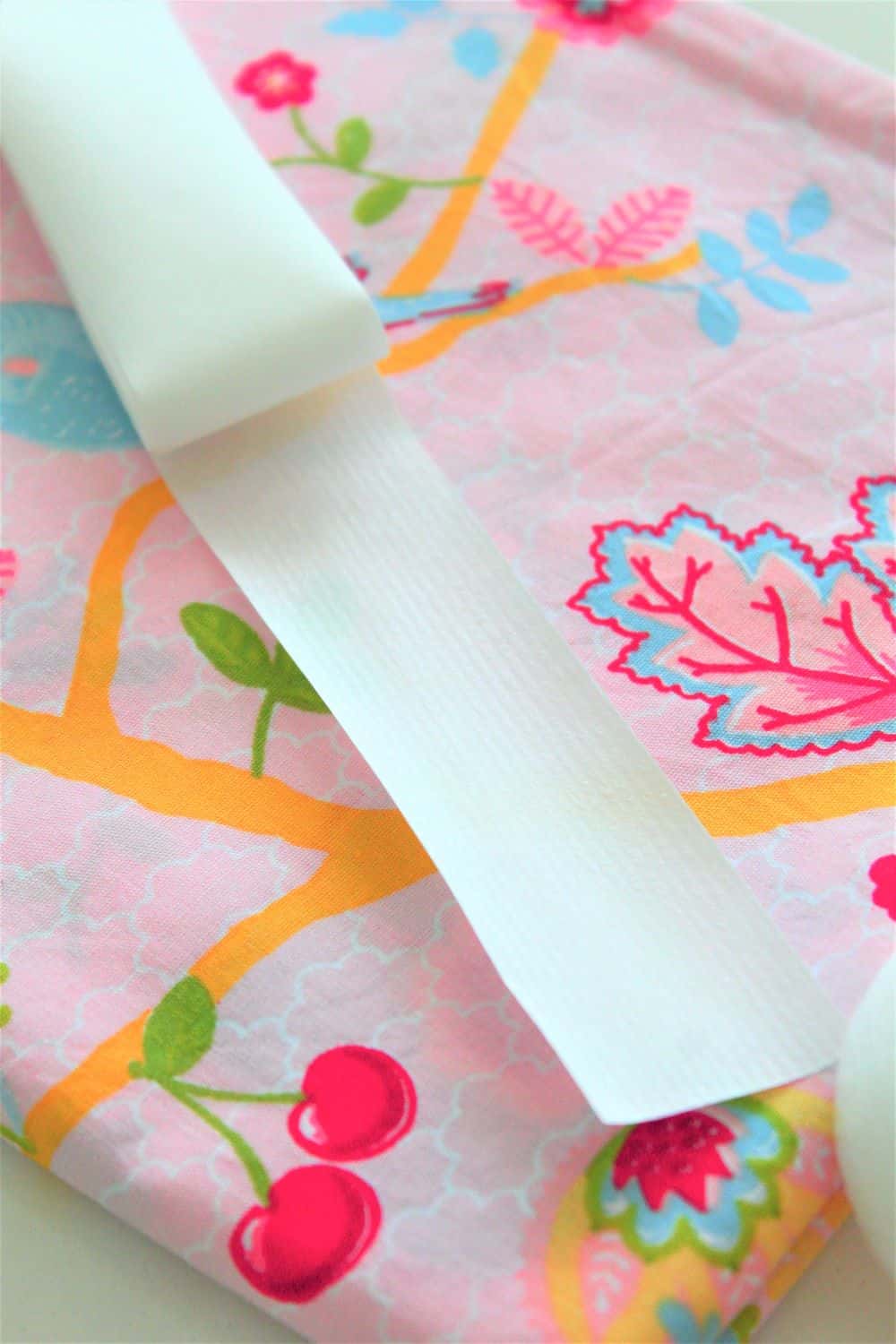 Image of no sew hem tape used in sewing