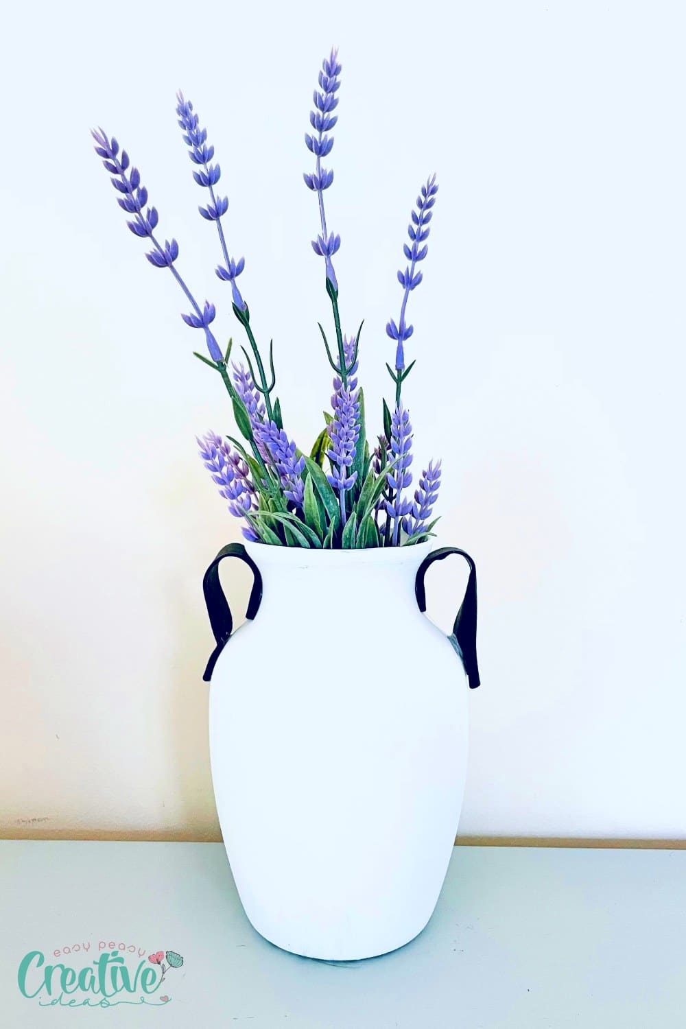 Image of a DIY flower vase inspired by Pottery Barn dupe vase