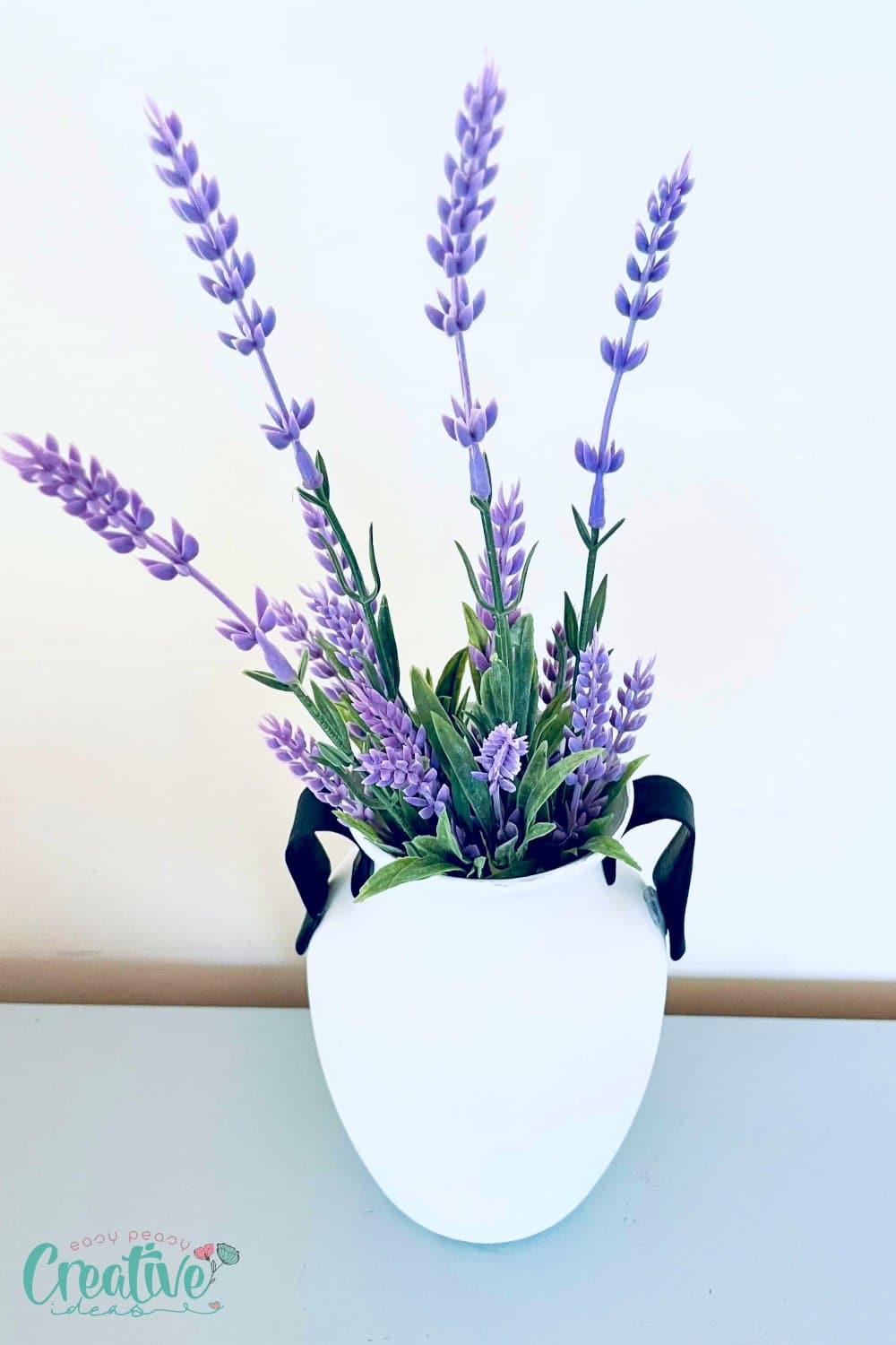Angle image of a DIY vase idea inspired by the Pottery Barn dupe vase