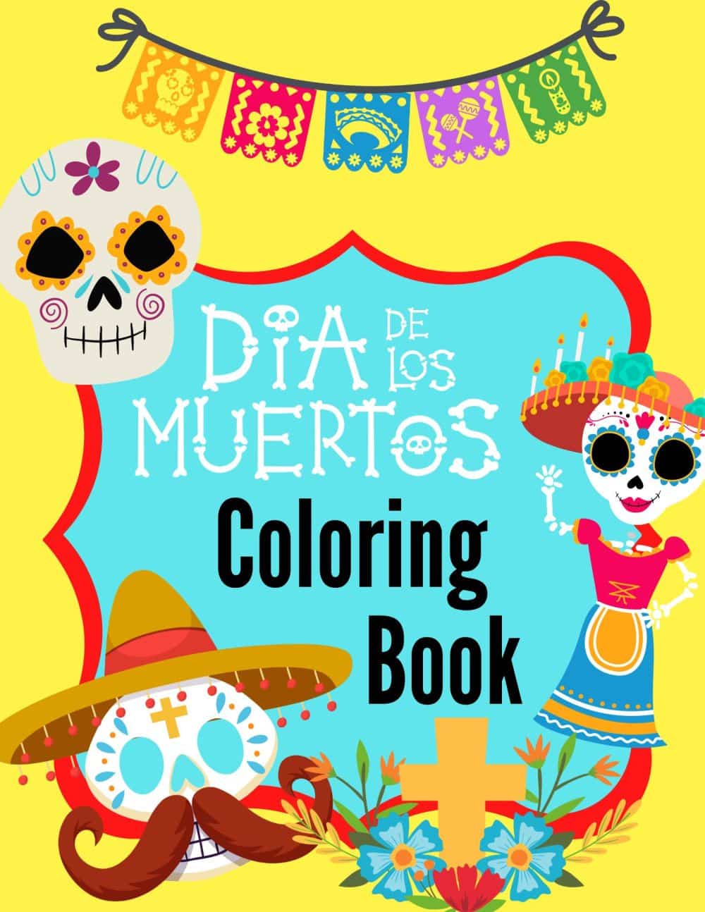 dia de los muertos couple coloring pages