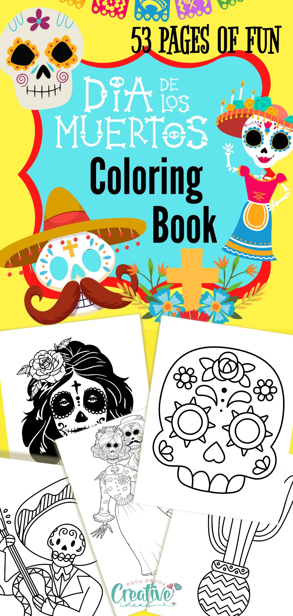 dia de los muertos coloring pages