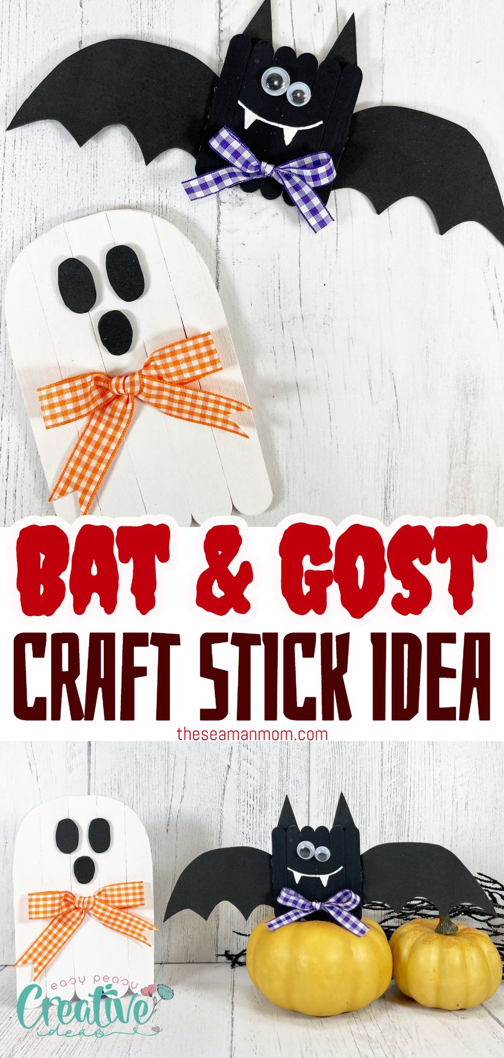 Looking for some inexpensive, yet creative Dollar tree Halloween decorations? Look no further than your local dollar store! With just a few craft sticks and some imagination, you can make the perfect popsicle bat and ghost to liven up any Halloween party or decoration display. Follow the tutorial below to see how it's done. Making your own Halloween decorations has never been so easy or fun! via @petroneagu