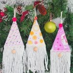 Gnome ornaments in a Christmas tree