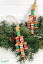 Wooden Spool Christmas Ornaments - Easy Peasy Creative Ideas