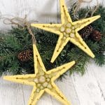 Star ornaments made with clothespins